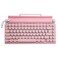 Adventurers TypewriterStyle Retro Mechanical Keyboard LED Backlight 83 Keys Bluetooth 50 Blue AxisCompatible with iOSAndroidWindowsVistaLinuxMac OfficeGaming 123x66x16in Pink