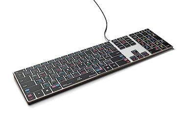 KB Covers Davinci Resolve Backlit Pro Aluminum Keyboard Windows US PreProgrammed Shortcuts Durable Aluminum Build PlugandPlay USBA Connectivity