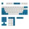 Happy Balls PBT Keycaps Backlit Cherry MX Keycap Set Doubleshot OEM Profile Translucent with Keycap Puller for US Layout 61 87 104 108 MX Switches Mechanical Keyboard Blue White Combo