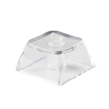 Elacgap Blank Crystal Transparent Keycaps PC Material 1U XDA Profile Keycap for MX switches Mechanical Keyboard Backlit XDA Transparent 100pcs