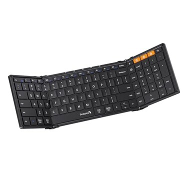 ProtoArc Foldable Bluetooth Keyboard XK01 FullSize Portable Wireless Keyboard for Travel 105 Keys 065 Keycaps MultiDevice Sync for iPad Tablet Smartphone Laptop PC Windows iOS Android Black