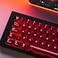 mintcaps Crystal Clear Keyboard Keycaps Transparent PC Cherry Profile Red Keycap Set 114 Keys Shine Through Key Cap for Cherry Gateron Mx Switches Mechanical Keyboard
