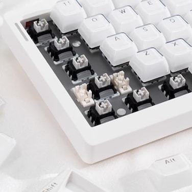 mintcaps 135Keys White Crystal Jelly Translucent MDA Profile Keycap Custom Shine Through Keyboards Keycaps for 6065758095100 Cherry Gateron MX Switches Mechanical