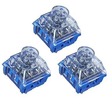 Zjmehty Kailh Silent Linear Switches Box DeepSea Silent Islet Switches for Mechanical Keyboard 3Pin 45gf Waterproof Dustproof Long Life Islet 72Pcs