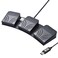 Powboro USB Foot Switch Triple 3 Pedal Control Custom Program PC Computer Keyboard Map Multimedia Key Photoelectric Optical Switch Transcription HID for PC Video GamePush to Talk