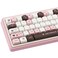 COOMICKEY PBT Keycaps 145 Keys Dye Sublimation PBT Custom Keycap Set Pink Chocolate Keycaps Cute Key Cap FOA Profile Keyboard Keycap Set for Cherry Gateron MX Switches Mechanical Keyboard