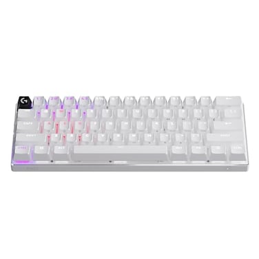 Logitech G PRO X 60 Lightspeed Wireless Gaming Keyboard Ultra Compact TKL 60 Mechanical Keyboard for Windows PC LIGHTSYNC RGB DualShot PBT Keycaps GX Optical Tactile Switches White