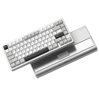 Womier RD75 Pro 75 Wireless Gaming Keyboard Quick Release Aluminum Keyboard QMKVIA TriMode Mechanical Key Board Custom Hot Swappable with RGB Creamy for WindowsMacPC Silver