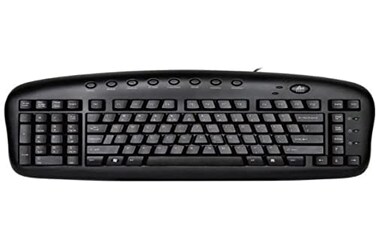A4tech Ergonomic Left Handed Keyboard for Business Accounting 8 Multimedia Hotkeys Eliminates RSI and Carpal Tunnel Patented NaturalA Keycaps to Reduce Back and Shoulder Strain to Improve Posture