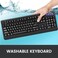 Perixx PERIBOARD517 Wired Washable USB Keyboard with IP 65 Level Black US English Layout
