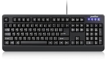 Perixx PERIBOARD517 Wired Washable USB Keyboard with IP 65 Level Black US English Layout
