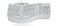 Perixx PERIBOARD512W Periboard512 Ergonomic Split Keyboard Natural Ergonomic Design White Bulky Size 1909X929X173 US English Layout