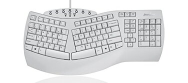 Perixx PERIBOARD512W Periboard512 Ergonomic Split Keyboard Natural Ergonomic Design White Bulky Size 1909X929X173 US English Layout