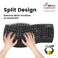 Perixx Periboard612B Wireless Ergonomic Split Keyboard with Dual Mode 24G and Bluetooth Feature Compatible with Windows 11 and Mac OS X System Black US English Layout