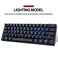 MOTOSPEED 60 Mechanical Keyboard Portable 61 Keys RGB LED Backlit TypeC USB Wired OfficeGaming Keyboard for Mac Android WindowsBlue Switch