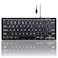 Perixx PERIBOARD332 Wired Backlit USB Keyboard Mini 1122x457x083 Inches Slim Scissor Keys with Big Font White Illuminated LED US English