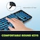 Perixx PERIBOARD317R Wired Backlit USB Keyboard Big Print Letter TriColor Illuminated LED Stylish Round Keycaps US English