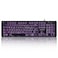Perixx PERIBOARD317R Wired Backlit USB Keyboard Big Print Letter TriColor Illuminated LED Stylish Round Keycaps US English