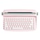 YUNZII ACTTO B303 Wireless Typewriter Keyboard Bluetooth Connection Cute Retro Aesthetic Design with Integrated Stand for Tablet Phone PC and WinMacAndroidB303 Baby Pink