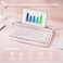 YUNZII ACTTO B303 Wireless Typewriter Keyboard Bluetooth Connection Cute Retro Aesthetic Design with Integrated Stand for Tablet Phone PC and WinMacAndroidB303 Baby Pink