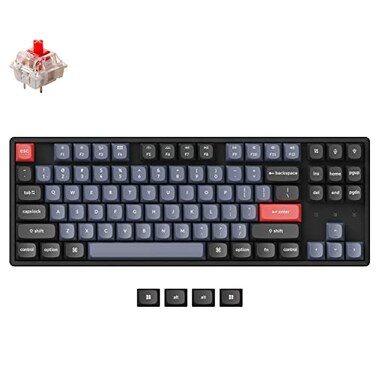 Keychron K8 Pro QMKVIA Wireless Mechanical Keyboard HotSwappable Aluminum Frame TKL Custom Programmable Keyboard with RGB Backlit Gateron G Pro Red Switch