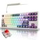 TECWARE Phantom Elite 87 Key RGB Mechanical Gaming Keyboard 3 Mode Wireless Bluetooth 50 24GHz USB C Wired Hot Swappable 5 Pin Double Shot PBT Keycaps Wraith Red Switch White