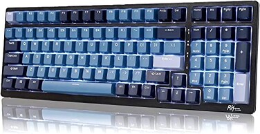 RK ROYAL KLUDGE RK98 Wireless Mechanical Keyboard 100 Keys 98 Layout with Custom Switches Hot Swappable TriMode BT5124GUSBC Full Size Gaming Keyboard with Numpad RGB Brown Switch