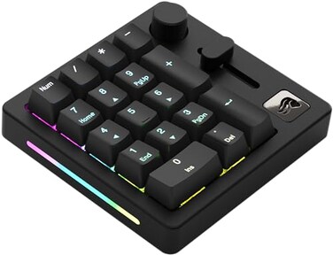 GLORIOUS GMMK Macro Pad Black Mechanical Numpad 10 Key USB Keypad Hotswap Programmable Volume Knob RGB Backlit Wired Wireless Bluetooth Gaming Keyboard Number Pad