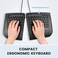 Perixx PERIBOARD524B US Firmware Updated Wired Ergonomic Split Keyboard Up to 2 Ft Seperation Adjustable Tilt Angle Low Profile Membrane Keys Black US English