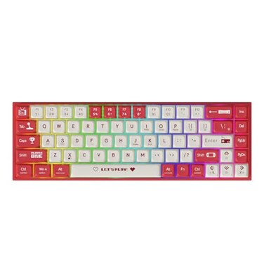 FIRSTBLOOD ONLY GAME. AK680 Wired Compact Mechanical Keyboard 68 Keys RedWhite Layout HotSwappable Tactile Brown Switch Gaming Keyboard with Multicolor Backlight Eva Foam Dampening for Gaming Typing