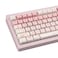 COOMICKEY Cute Cat Keycaps Pink White PBT Keycaps Mao Profile 134 Keys DyeSublimation Compatible with 60 75 96 100 Cherry Gateron MX Switches Mechanical Gaming Keyboard