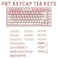 COOMICKEY Cute Cat Keycaps Pink White PBT Keycaps Mao Profile 134 Keys DyeSublimation Compatible with 60 75 96 100 Cherry Gateron MX Switches Mechanical Gaming Keyboard