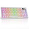TECWARE Spectre 75 Mechanical Gaming Keyboard Customizable LCD Screen Display Knob TriMode Wireless Bluetooth 24GHz Gasket Mount Hot Swappable White Candy Red Linear Switches