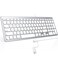 OMOTON Wired Keyboard Compatible with Mac with Dual Interface USB and TypeC Numeric Keypad Compatible with MacBook ProAir iMac Mac miniPro Laptop Silver
