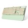 Camiysn Typewriter Style Mechanical Gaming Keyboard Green Retro Punk Gaming Keyboard with White Backlit 104 Keys Blue Switch Wired Cute Keyboards Round Keycaps for WindowsMacPC