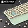 Camiysn Typewriter Style Mechanical Gaming Keyboard Green Retro Punk Gaming Keyboard with White Backlit 104 Keys Blue Switch Wired Cute Keyboards Round Keycaps for WindowsMacPC