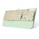 Camiysn Typewriter Style Mechanical Gaming Keyboard Green Retro Punk Gaming Keyboard with White Backlit 104 Keys Blue Switch Wired Cute Keyboards Round Keycaps for WindowsMacPC