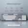 Satechi SM3 Mechanical Keyboard for Mac and Windows 108 Keys Full Size with White LED Backlit Wired and Bluetooth for Mac and Windows Light GrayWhite