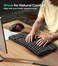 Nulea RT08 Wave Keys Wireless Ergonomic Keyboard with Cushioned Palm Rest 24GHz Ergo Cordless USB Computer Keyboard Comfortable Natural Typing for Laptop Mac Windows Black