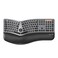ProtoArc Backlit Bluetooth Ergonomic Keyboard EK01 Plus Full Size Wireless Split Keyboard with Dual Bluetooth and USB Cushioned Wrist Rest Rechargeable for WindowsMacAndroid Grey Black