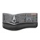 ProtoArc Backlit Bluetooth Ergonomic Keyboard EK01 Plus Full Size Wireless Split Keyboard with Dual Bluetooth and USB Cushioned Wrist Rest Rechargeable for WindowsMacAndroid Grey Black
