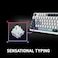msi Forge GK600 TKL Wireless Sky Mechanical Linear SWITCHES DyeSublimated PBT Keycaps AntiSlip Base RGB LED USB 20 Bluetooth 24 GHz Tenkeyless