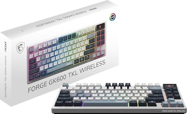 msi Forge GK600 TKL Wireless Sky Mechanical Linear SWITCHES DyeSublimated PBT Keycaps AntiSlip Base RGB LED USB 20 Bluetooth 24 GHz Tenkeyless