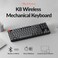 Keychron K8 Wireless Mechanical Keyboard Silent Red Switch for Quiet Office and Gaming TKL 87 Keys Soft White LED Backlight Bluetooth USBC Wired Connectivity Compatible with Mac and Windows