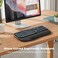 MEETION Wireless Ergonomic Keyboard Wave Keys Firm Wrist Rest for Natural Typing 24G USBA Cordless Receiver and USBC Adapter Ergo Computer Keyboard Compatible with WindowsMacPCLaptop Black