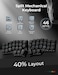 YIVU CORNE V4 Wired Split Mechanical Keyboard 40 3x6 Ortholinear Layout Ergonomic Support QMKVial Programmable Hotswappable RGB Gaming Keyboard PreLubricated Linear Switches