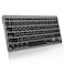 OMOTON UltraSlim Wireless Keyboard for Mac Stable Bluetooth Connection Ergonomic Tilt Angel Auto Sleep Energy Saving Portable for Business Trip Travel Compatible with MacOS 1010 Black Grey