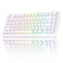 AULA F75 Pro Wireless Mechanical Keyboard with Knob75 Hot Swappable Custom Gaming KeyboardsRGB BacklitPrelubed SwitchesSide Printed PBT Keycaps Creamy Sounding Computer Keyboard Line White