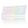 AULA F75 Pro Wireless Mechanical Keyboard with Knob75 Hot Swappable Custom Gaming KeyboardsRGB BacklitPrelubed SwitchesSide Printed PBT Keycaps Creamy Sounding Computer Keyboard Line White