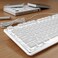 SEUNKWANG Wired Backlit Keyboard with Pudding Keycaps Quiet Full Size Computer Keyboard White Backlight EasytoRead Never Fade Metal Panel USB Cute Desk Setup for Windows PC Desktop White
